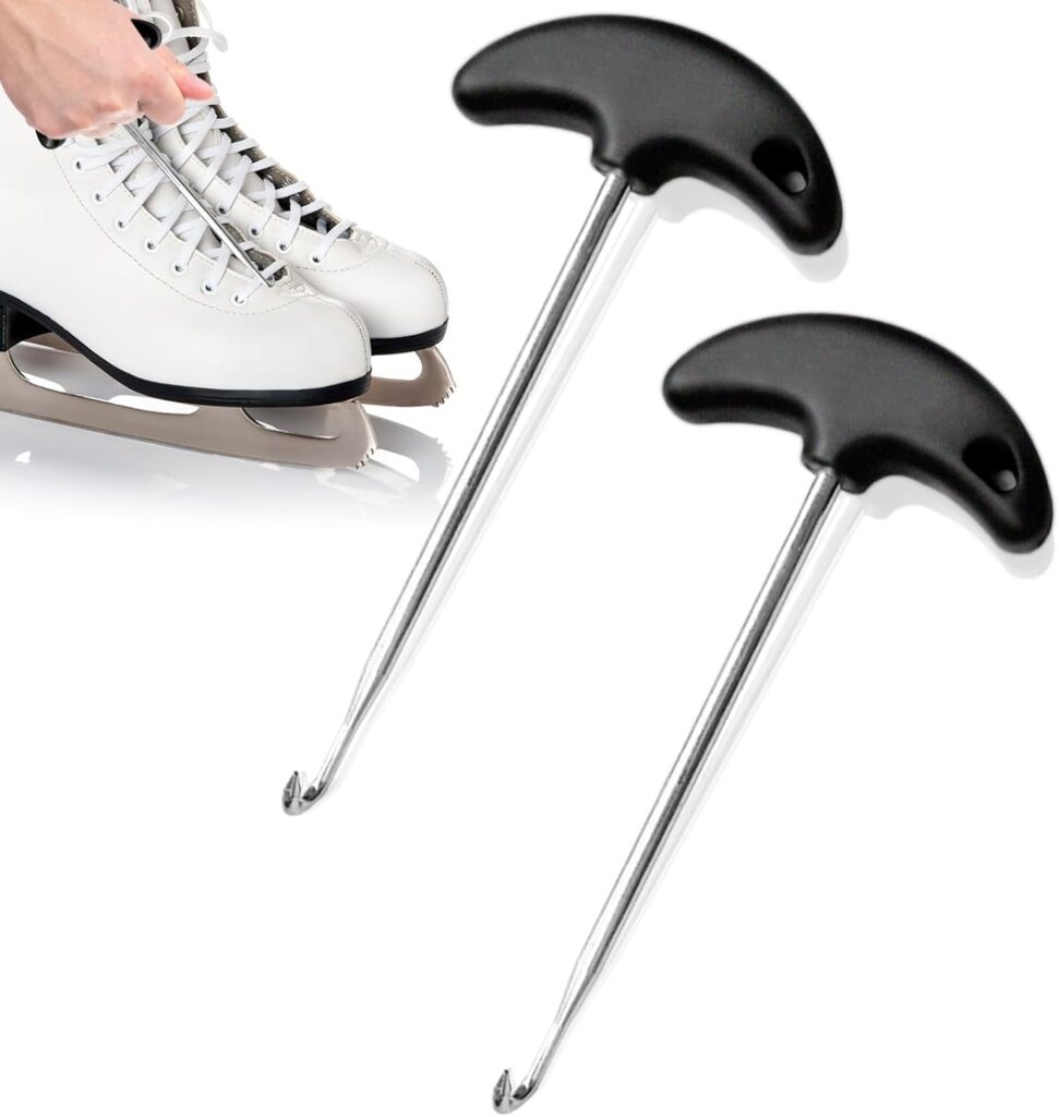 2-Pack Skate Lace Tighteners - Ice Hockey Skate Lace Tightener Tool - Stainless Steel Shoe Lace Tightener