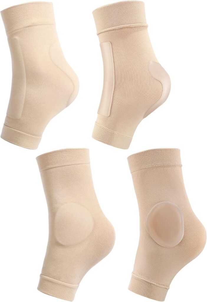 2 Pairs Ice Skating Socks for Women Padded Skate Socks Ankle Protector 