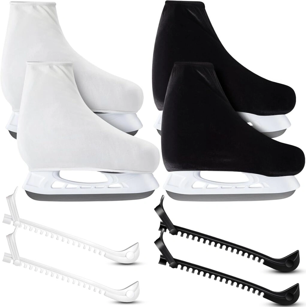 4 Pairs Ice Skate Guards and Boot Covers Set skate guards and boot covers