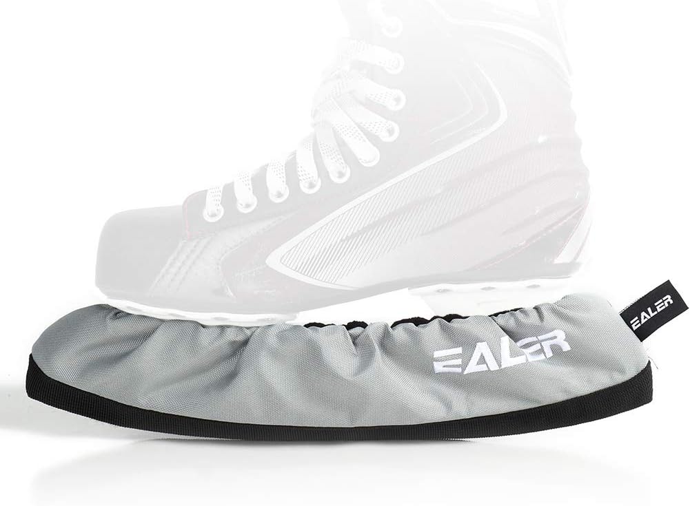 EALER BDT100 Ice Skate Blade Covers,Guards for Hockey Skates,Figure Skates and Ice Skates,Skating Soakers Cover Blades - in Grey Plus