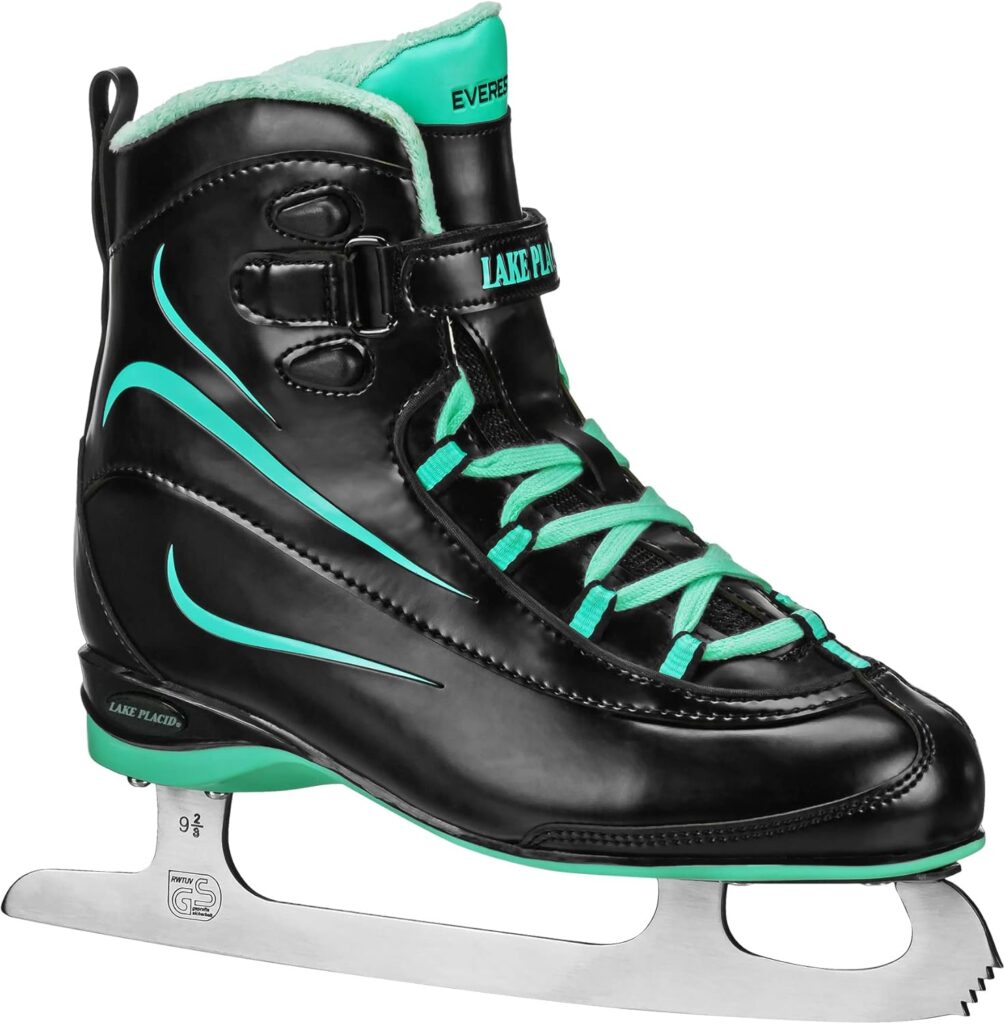 Lake Placid Everest Women's Ice Skate - Size 8 in Black and Mint