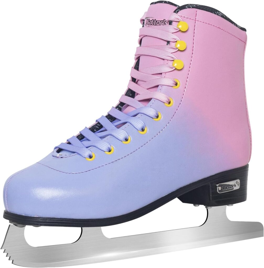 Nattork Figure Skates Excellence - Womens Size 6 in Purple and Pink