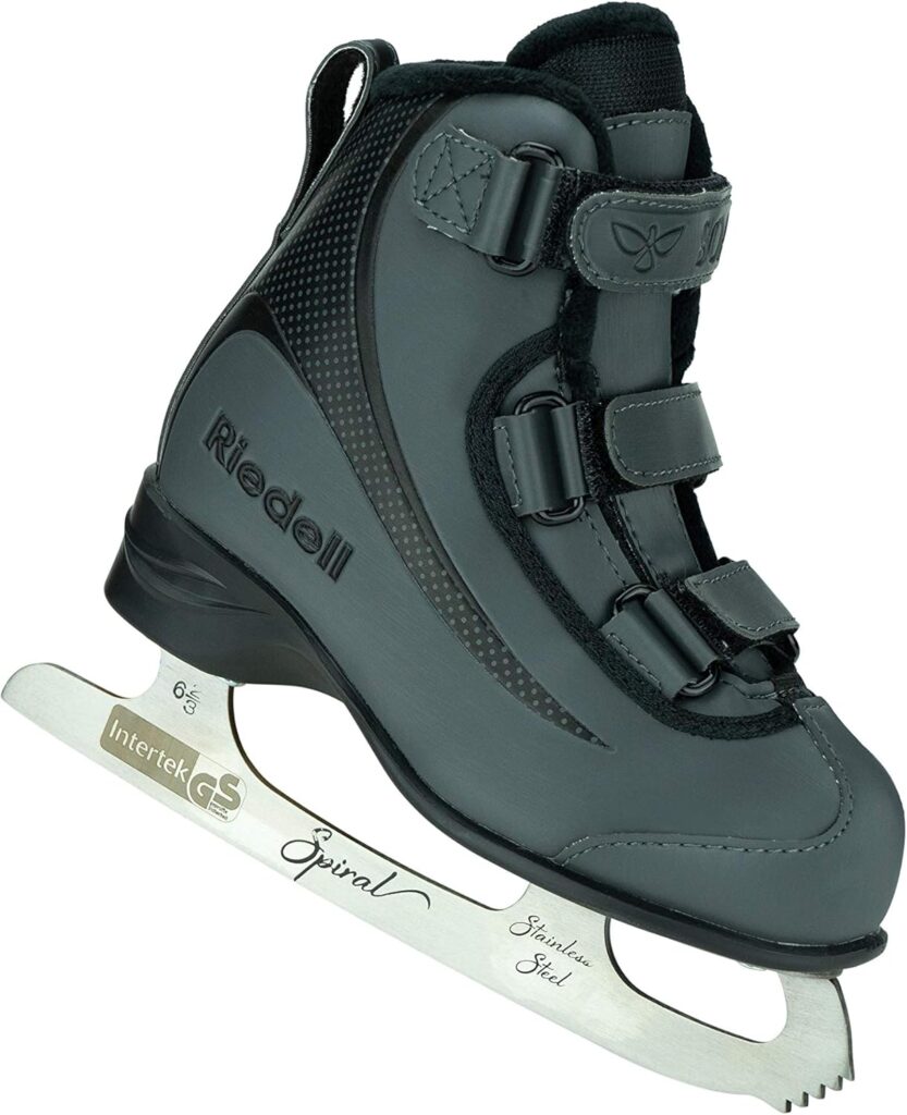 Riedell Skates – Soar Youth Ice Skates - in Onyx