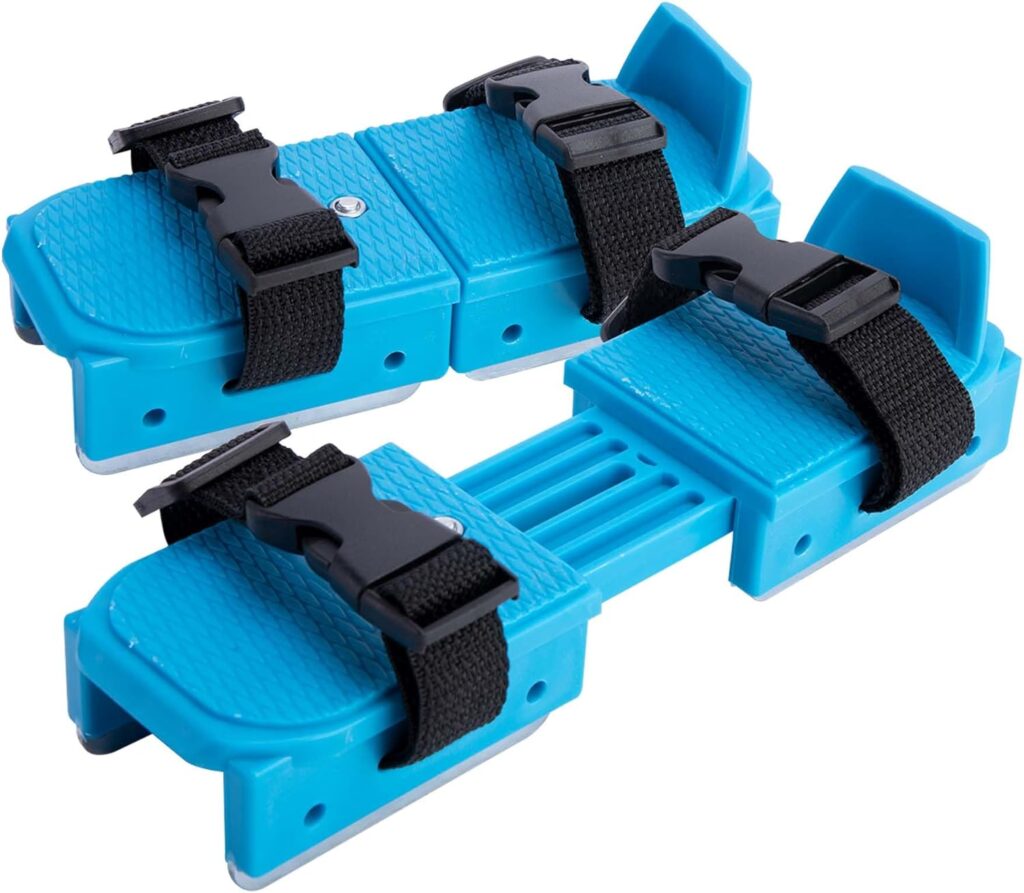 1 Pair Toddler Ice Skates- Adjustable Kids Ice Skates- Double Runner Ice Skates with Strap Fastening - in Blue - Also Available in Black