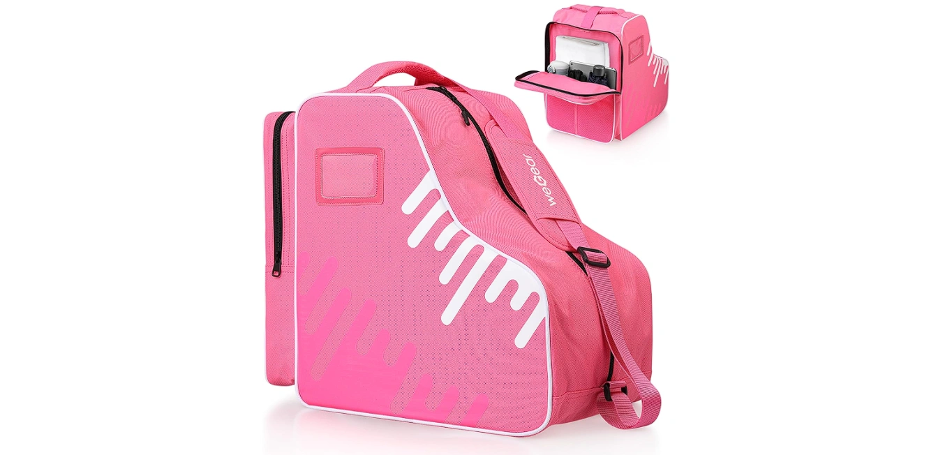 pink ice skate bag