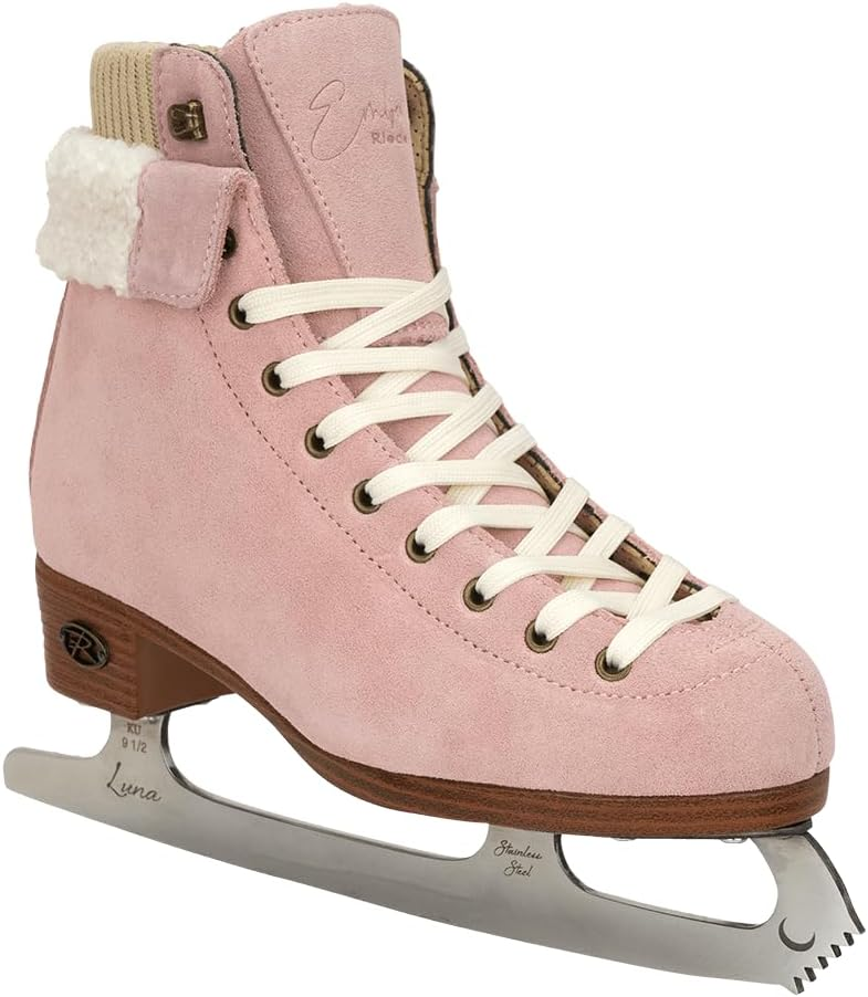 Riedell Ember Ice Skates - Recreational Figure Ice Skates - in Blush