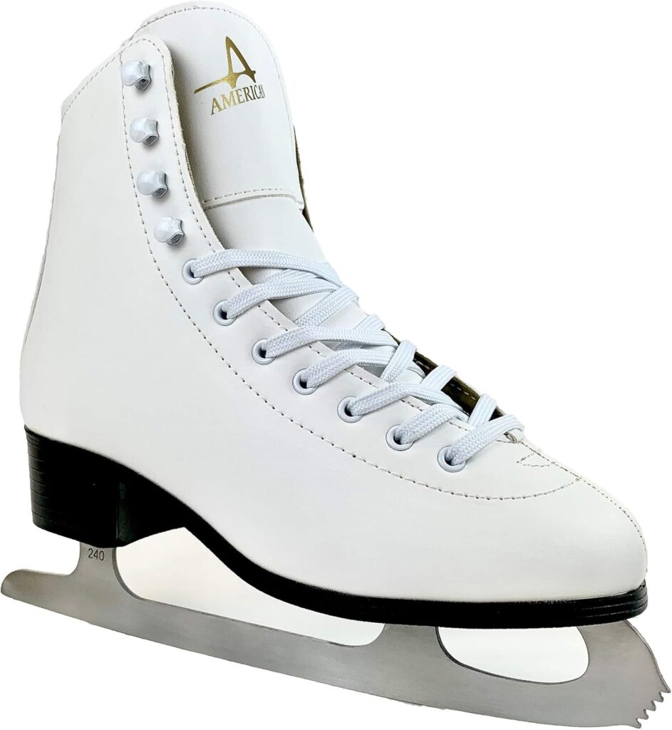 American Athletic Shoe Women's Leather Lined Ice Skates