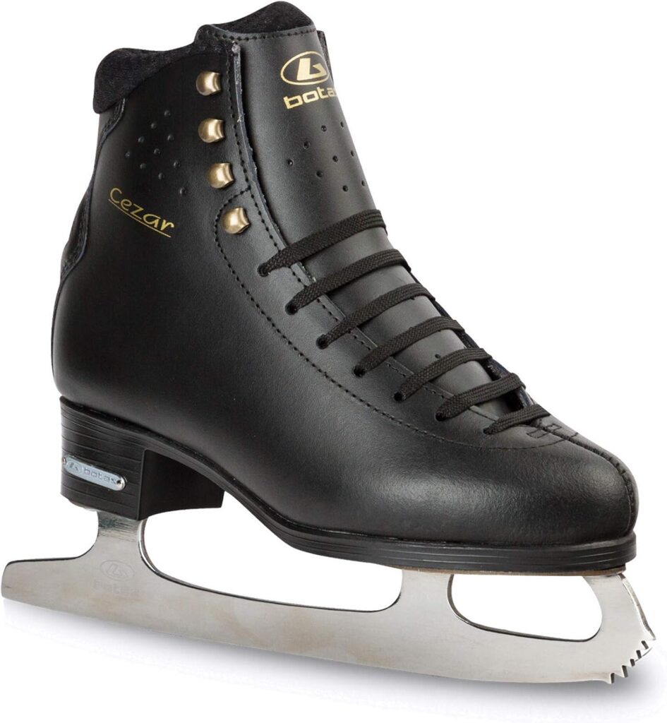 Botas - Model: Cindy/CEZAR - Made in Europe - Leather Ice Skates - in Black