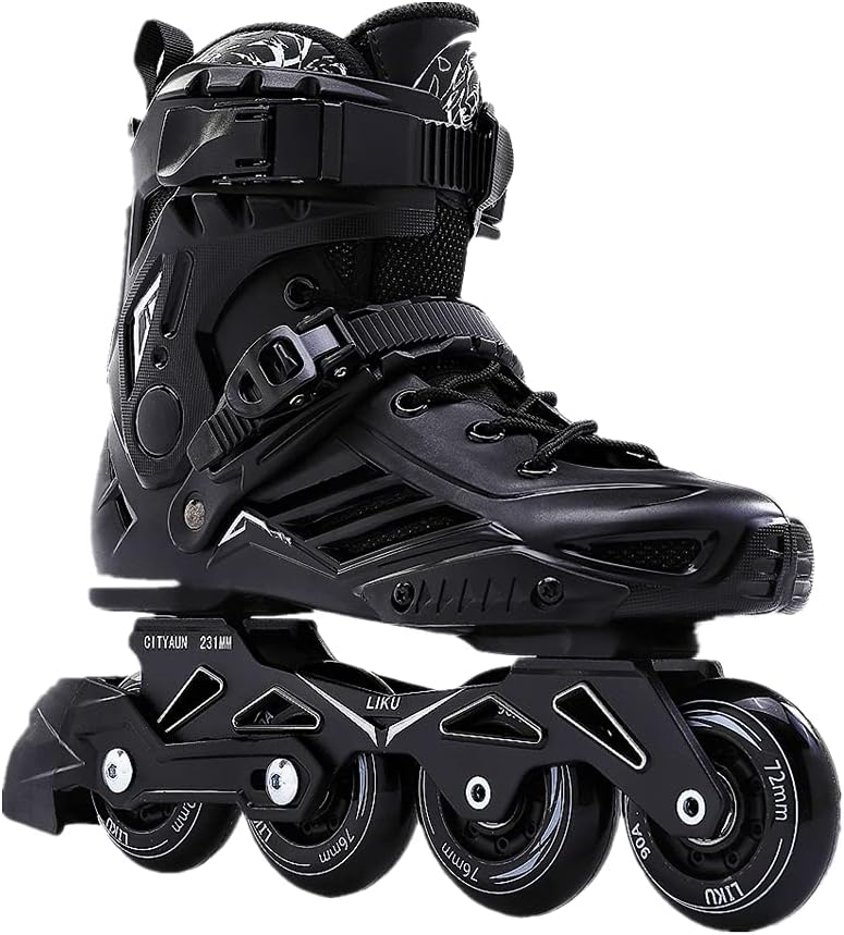 LIKU Black Professional Inline Skates Unisex - in Black