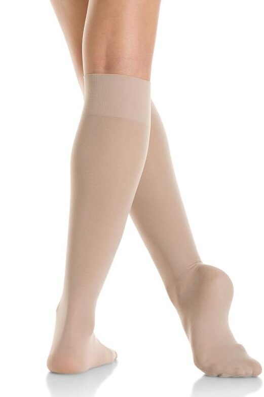 Knee-high Skating Socks 2 Pairs Light Tan