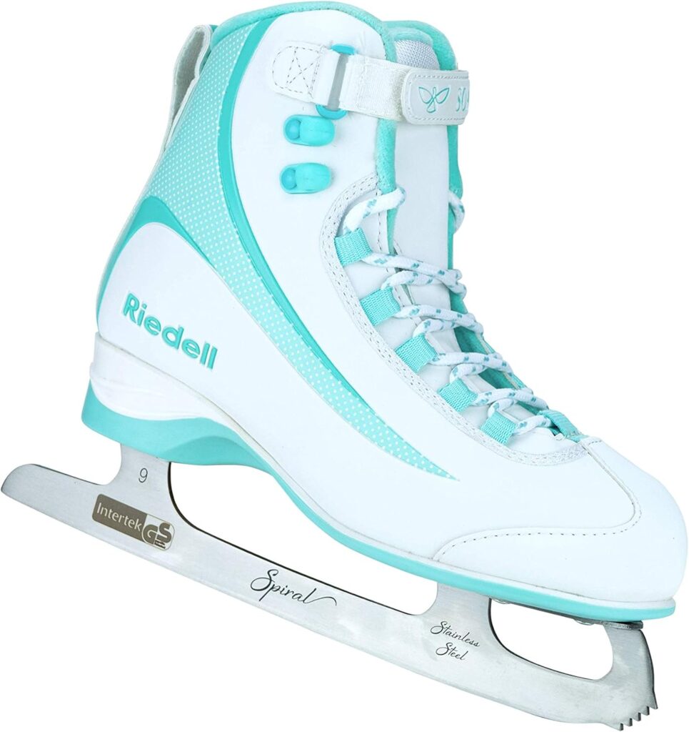 Riedell Skates - Soar Adult Ice Skates- Recreational Soft Beginner Figure Ice Skates - in Mint