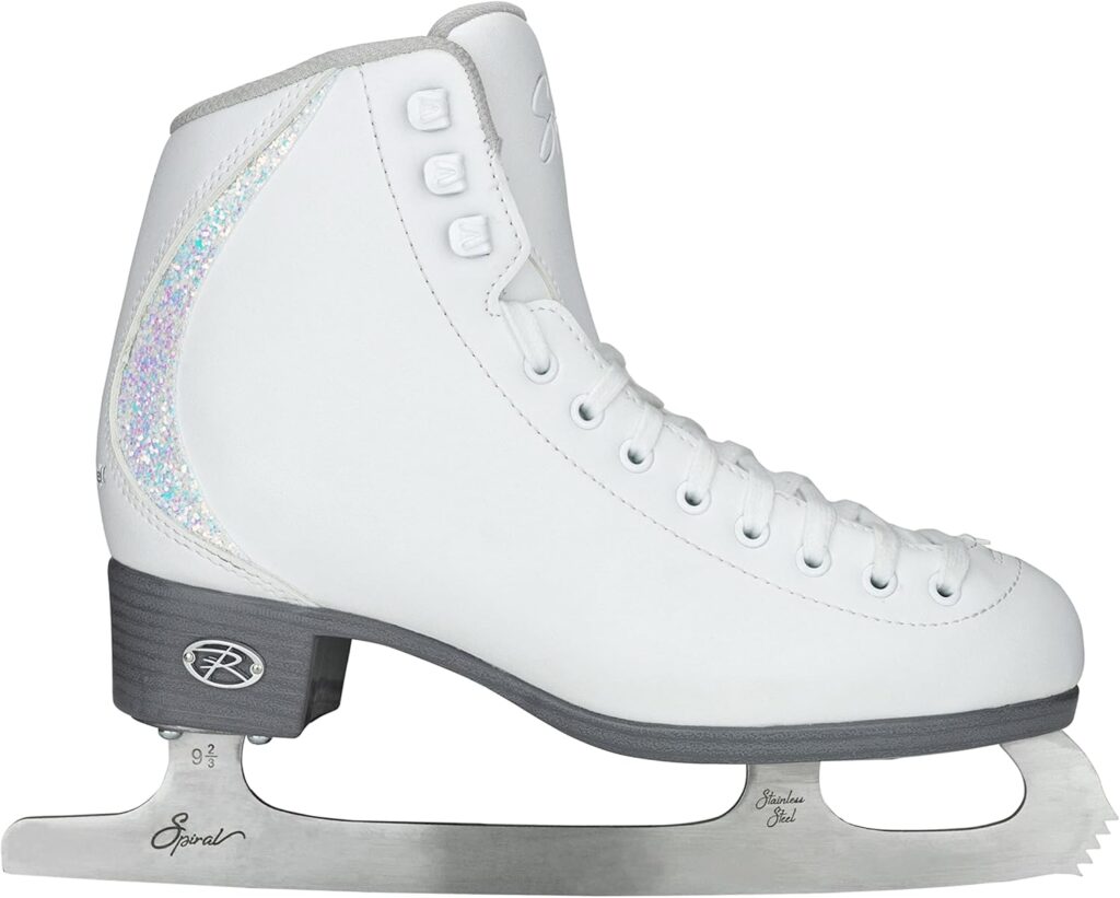 Riedell Sparkle Ice Skates - Recreational Soft Beginner Figure Ice Skates - in Snow