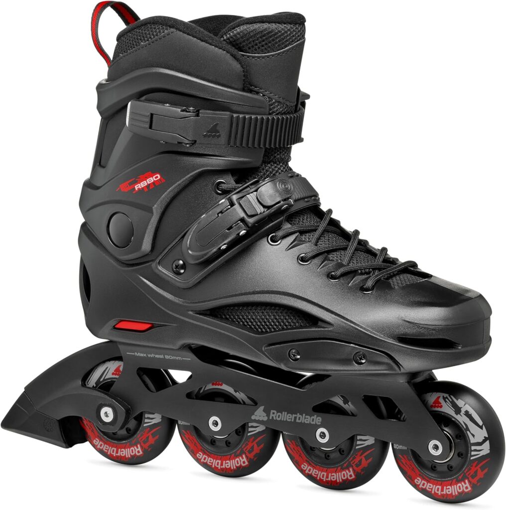 Rollerblade RB 80 Men's Urban Inline Skate, Black and Red