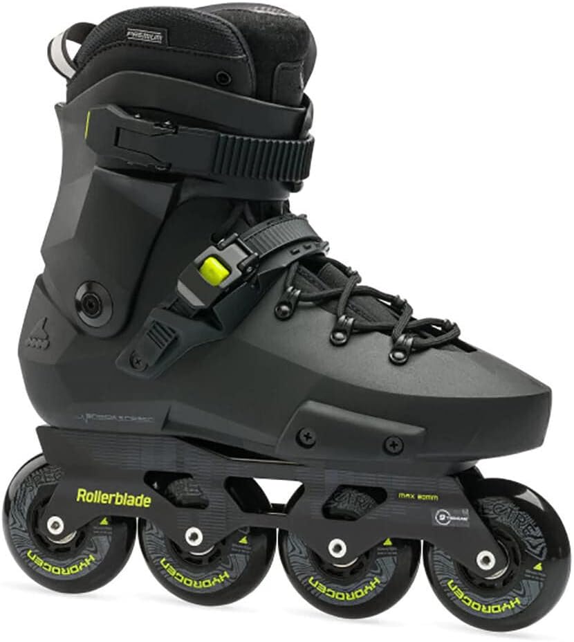 Rollerblade Twister XT Men's Adult Fitness Inline Skate, Black/Lime, Urban Performance Inline Skates