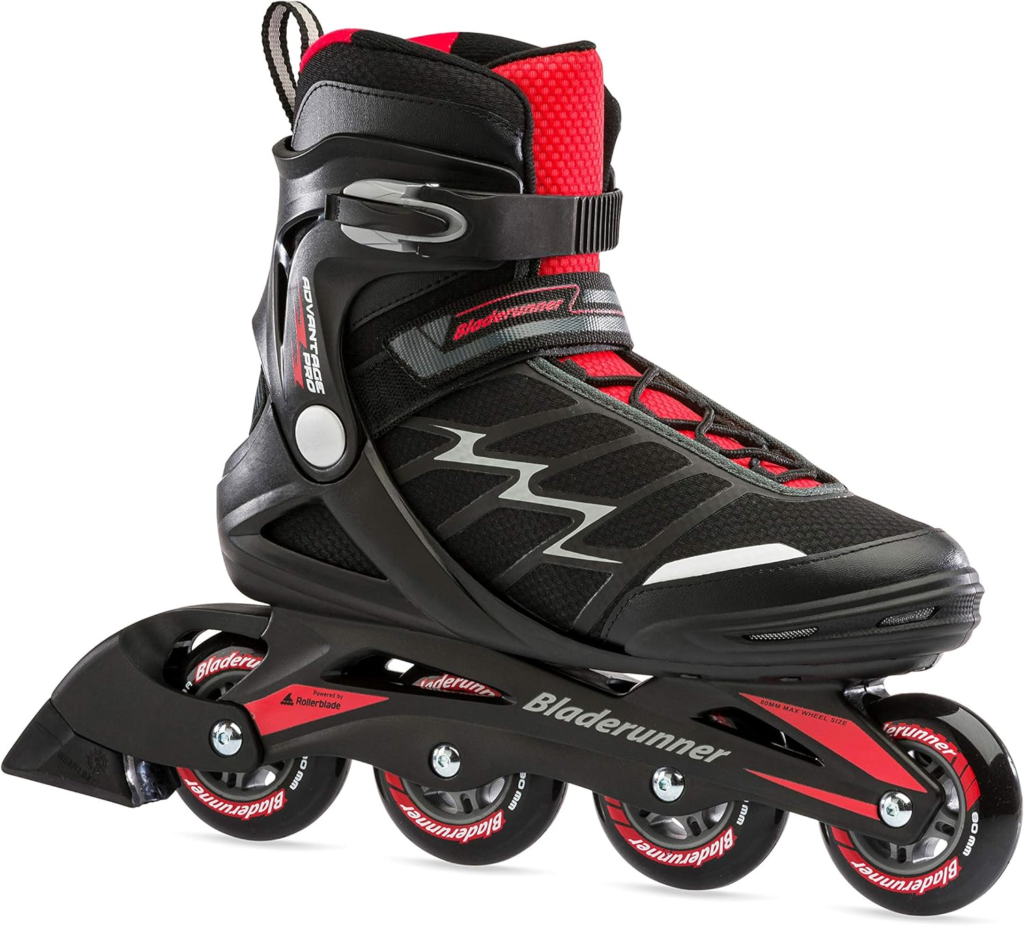 Bladerunner by Rollerblade Advantage Pro XT Men's Adult Fitness Inline Skate, Black and Red, Inline Skates ,12