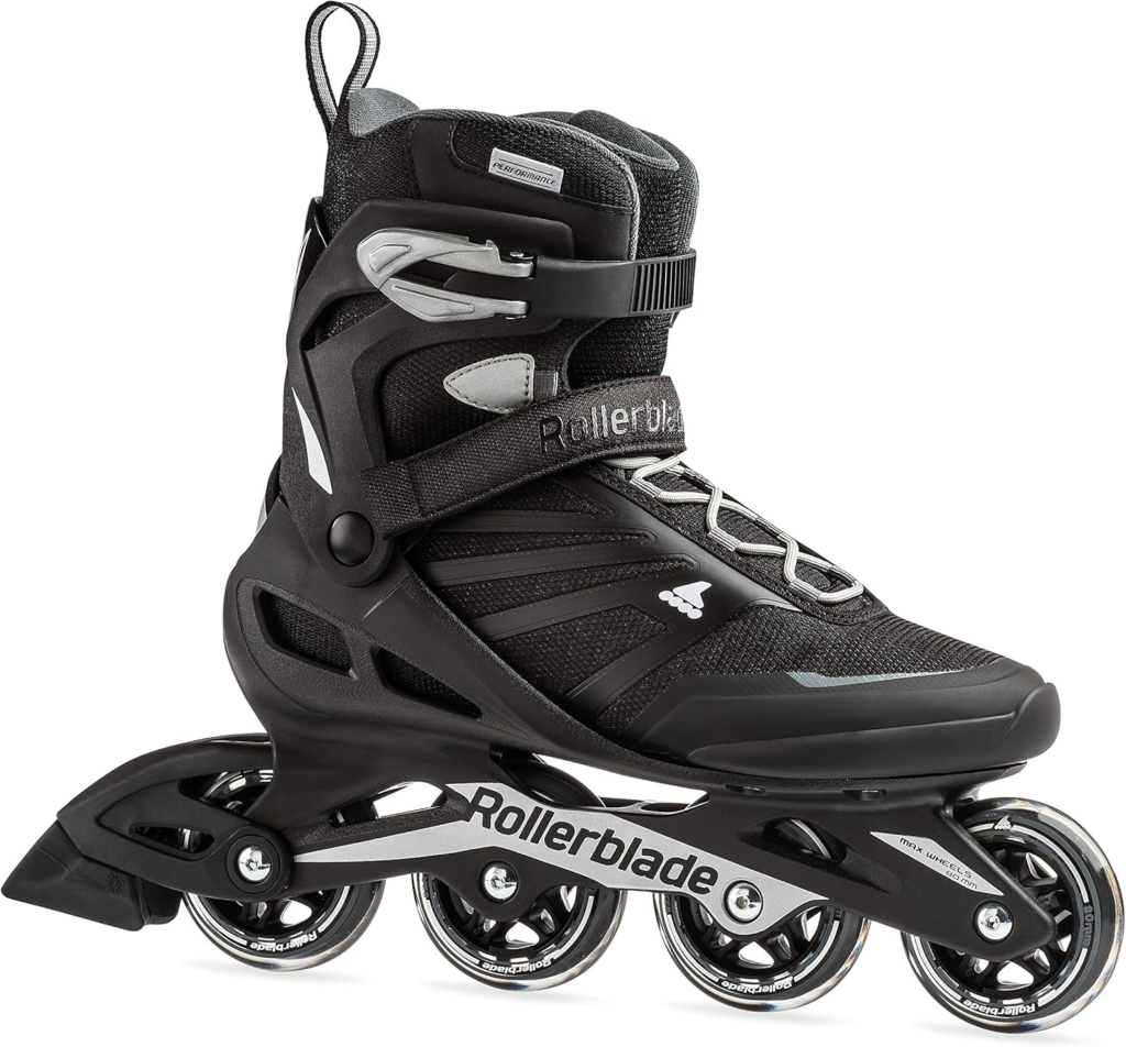 Rollerblade Zetrablade Men's Adult Fitness Inline Skate, Black and Silver