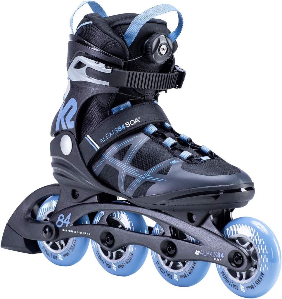 Alexis 84 Boa Inline Skate - in Black and Lavender