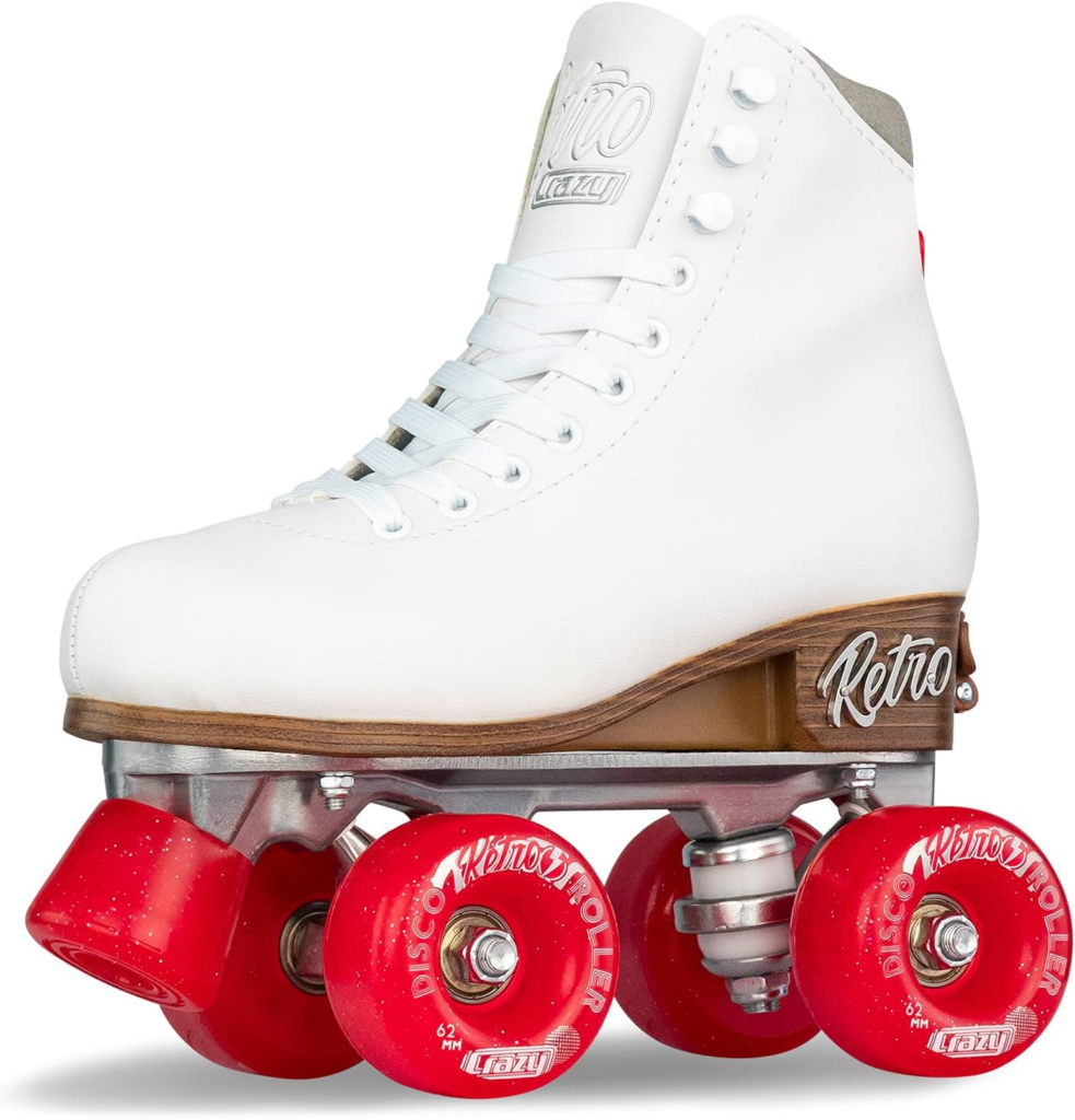 Crazy Skates Retro Roller Skates | Adjustable or Fixed Sizes | Classic Quad Skates for Men, Women and Girls