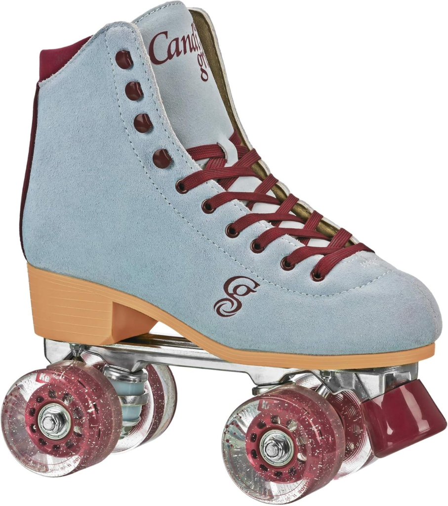 Candi GRL Carlin Quad Freestyle Artistic Roller Skates - Blue and Burgundy