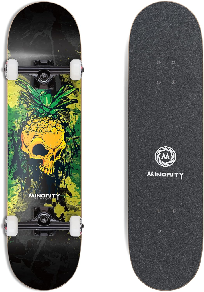Minority 32inch Maple Skateboard|Trick Skateboard for Beginners, Intermediate and Pros - in Pineskull