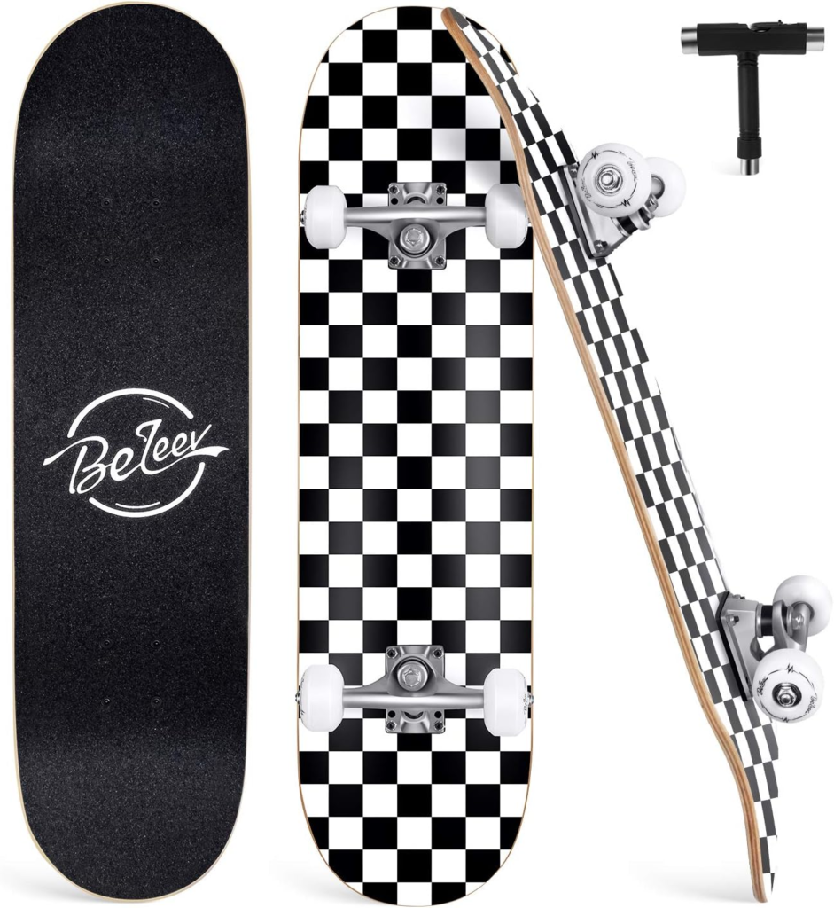BELEEV Skateboards for Beginners - in Black and White