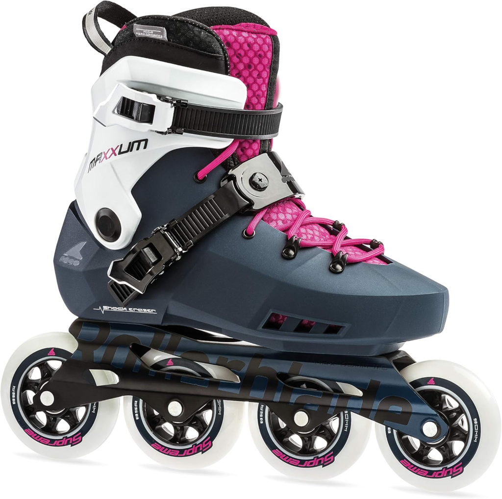 Rollerblade Maxxum Edge 90 Womens Adult Fitness Inline Skate - in Sapphire and Raspberry