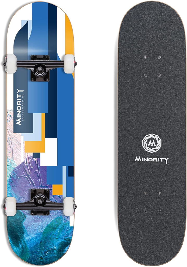 Minority 32inch Maple Skateboard|Trick Skateboard for Beginners, Intermediate and Pros - in Blue